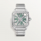 Cartier SANTOS DE CARTIER WATCH (HAND-WOUND MECHANICAL MOVEMENT, STEEL, INTERCHANGEABLE METAL AND LEATHER BRACELETS)