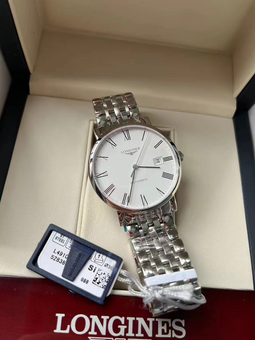 Longines Elegant Collection 34.5 Automatic Stainless Steel / White / Bracelet