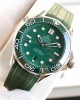 Omega Seamaster Diver 300M Master Co-Axial 42 Stainless Steel / Green / Rubber