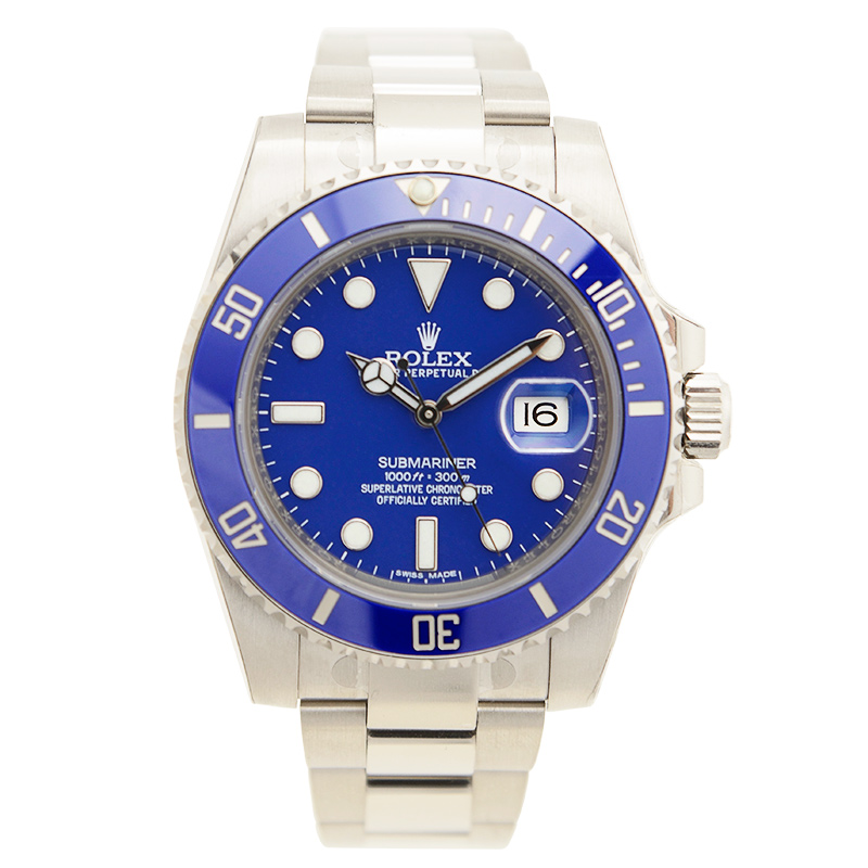 Rolex Submariner Date White Gold / Blue